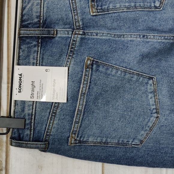 Sonoma Straight High Rise Vintage-Style Jeans, Size 8 - Picture 9 of 14